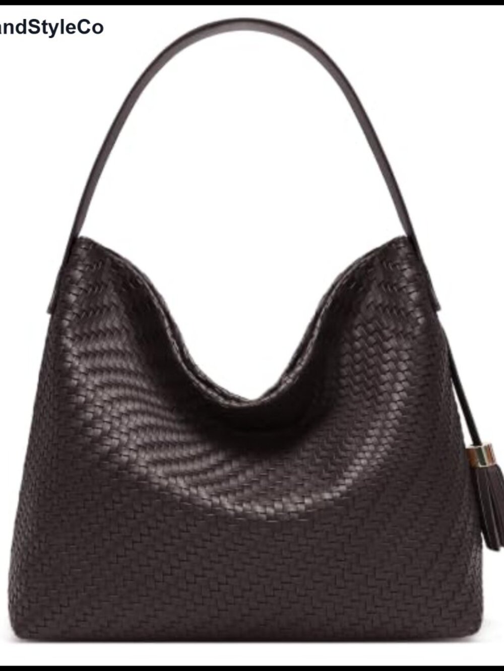 Woven Faux Leather Tote Bag for Women Large Shoulder Crossbody Purse